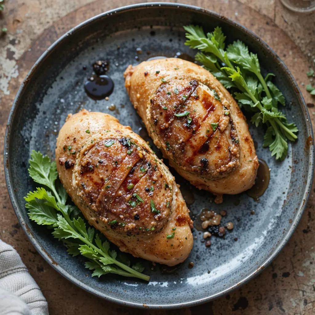 Balsamic Goat Cheese Stuffed Chicken Breasts