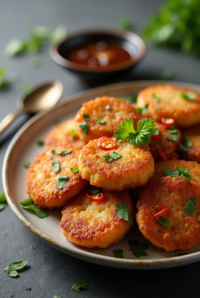 Korean Fish Cakes with Scallops