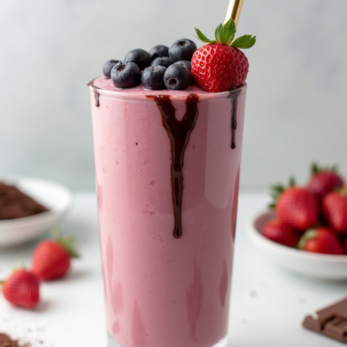 Berry Chocolate Protein Smoothie