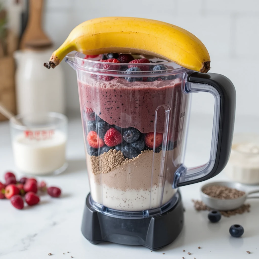 Berry Chocolate Protein Smoothie
