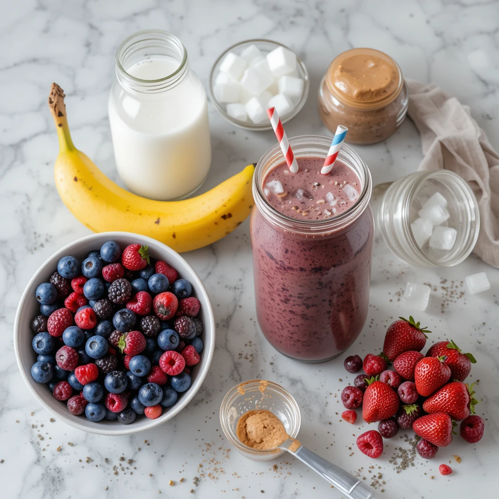 Berry Chocolate Protein Smoothie
