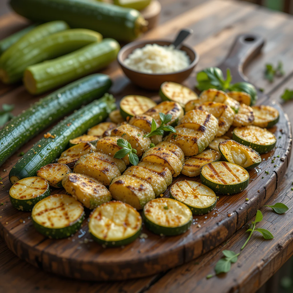 Grilled Parmesan Zucchini