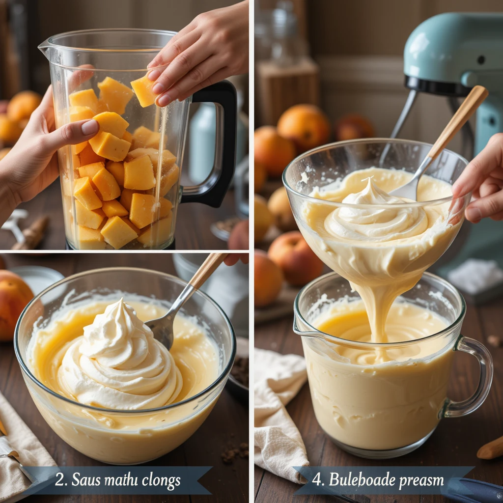 Homemade Peach Ice Cream