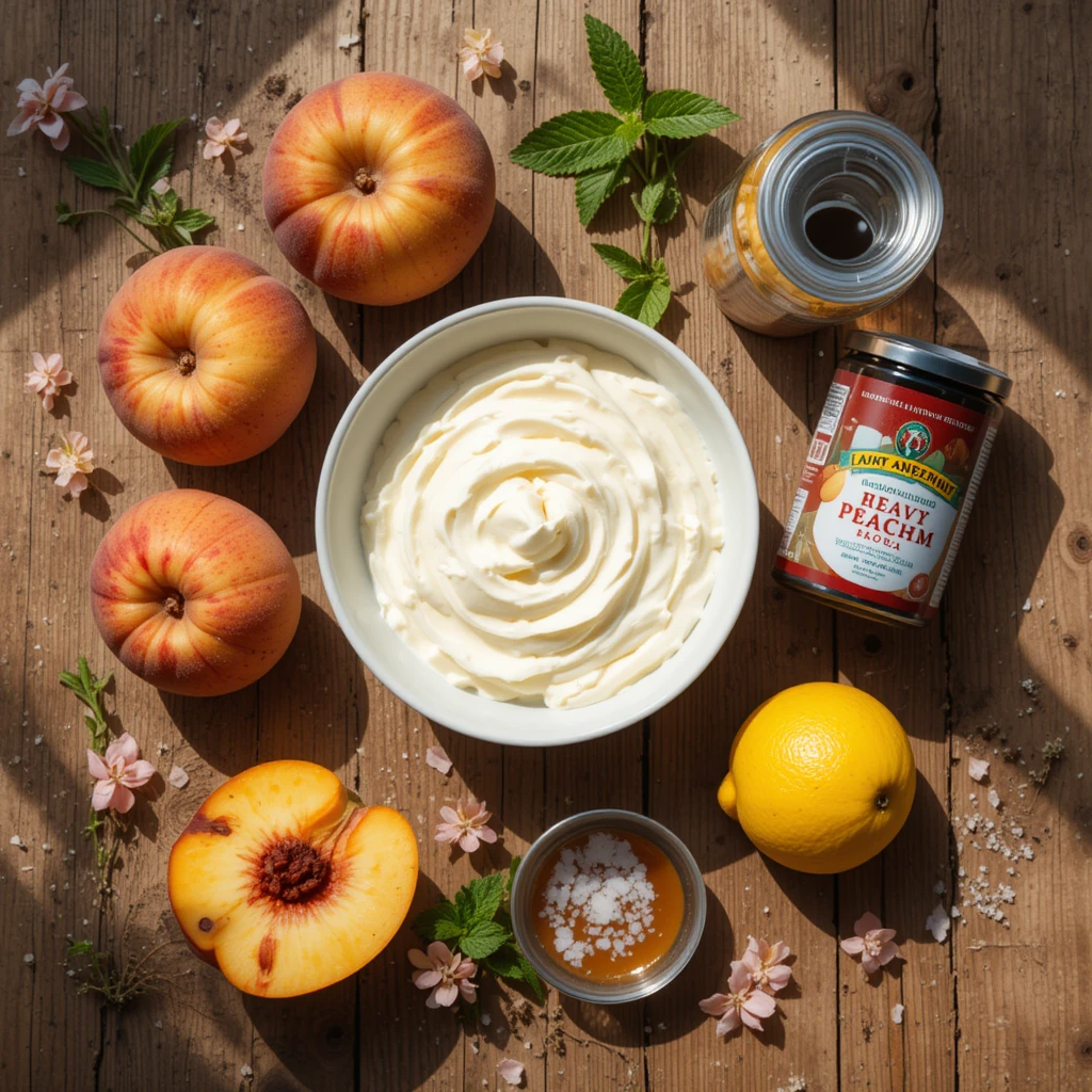 Homemade Peach Ice Cream
