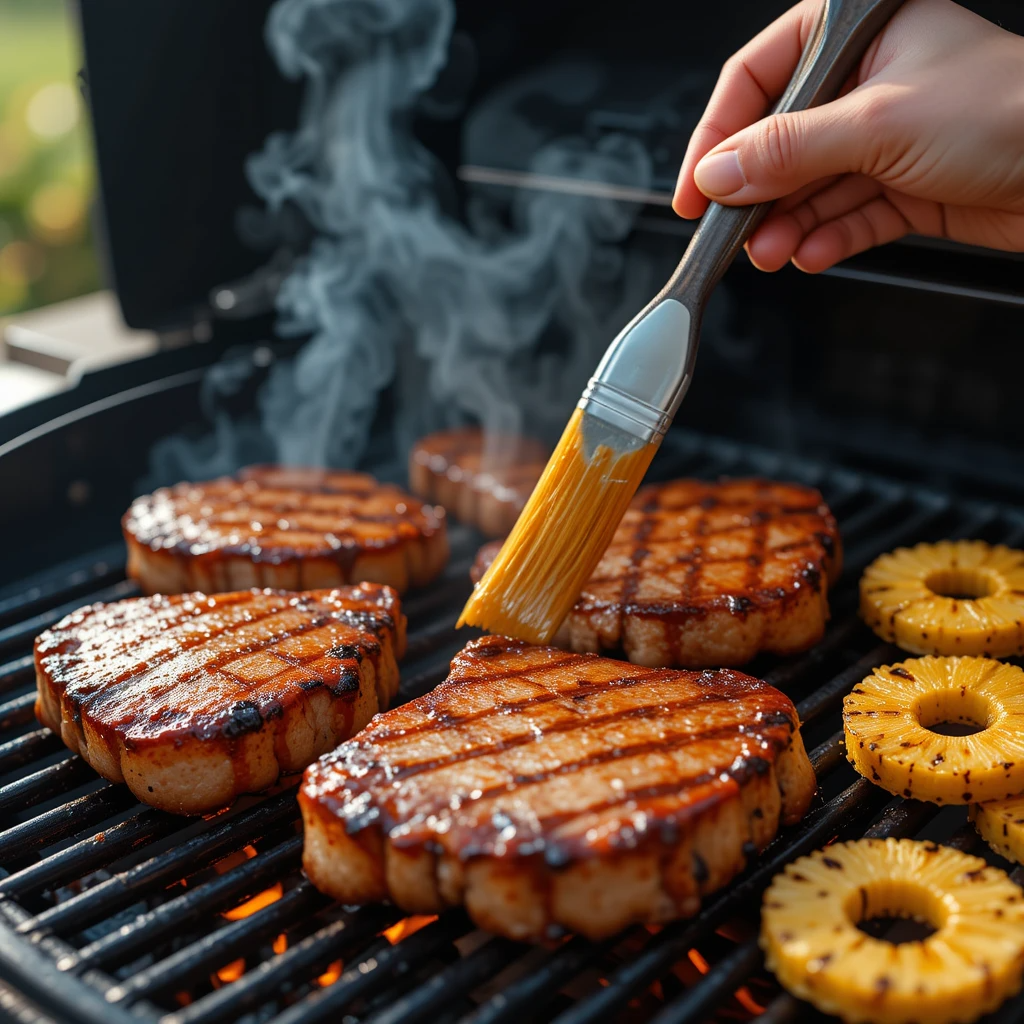Pineapple Grilled Pork Chops
