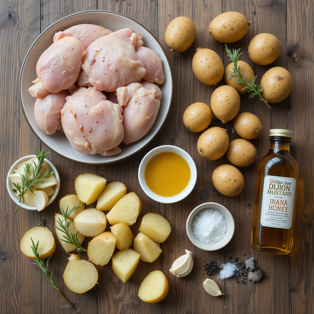 Honey Mustard Roast Chicken and Potatoes