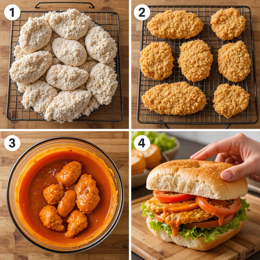 Crispy Buffalo Chicken Sandwiches