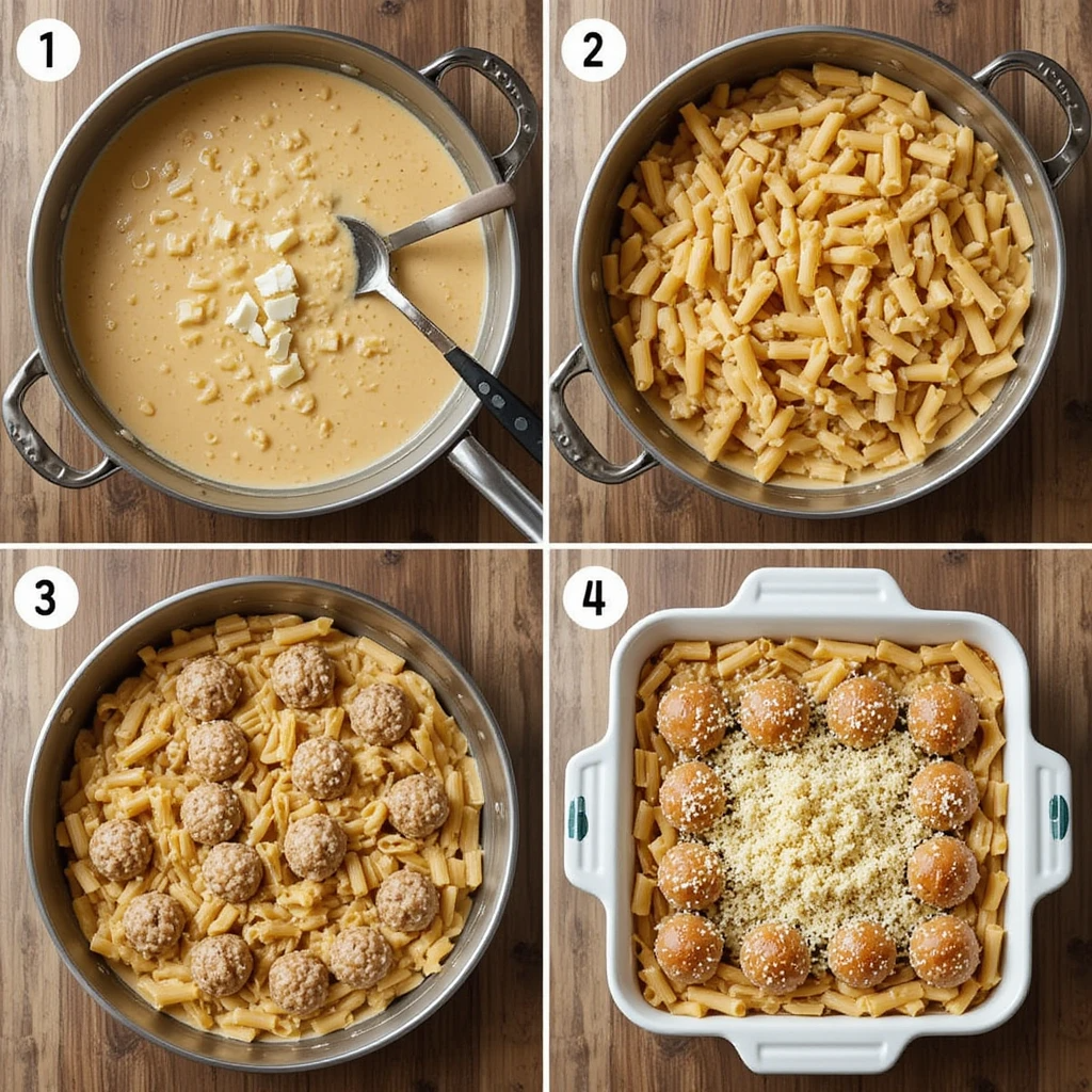 Swedish Meatball Pasta Bake