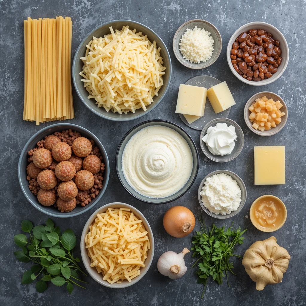 Swedish Meatball Pasta Bake